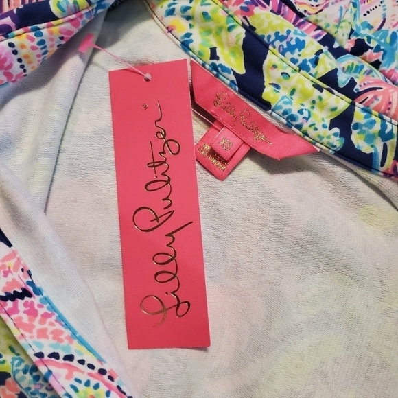 NWT Lilly Pulitzer Jorgie Colorful Romper Size XS Retail $148,Pattern Oyster Bay - Picture 5 of 10